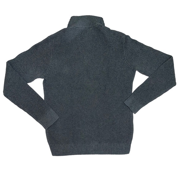 American Rag Cie 100% Cotton Men's Gray Knit Sweater Half Button Up (M) - Picture 2 of 5